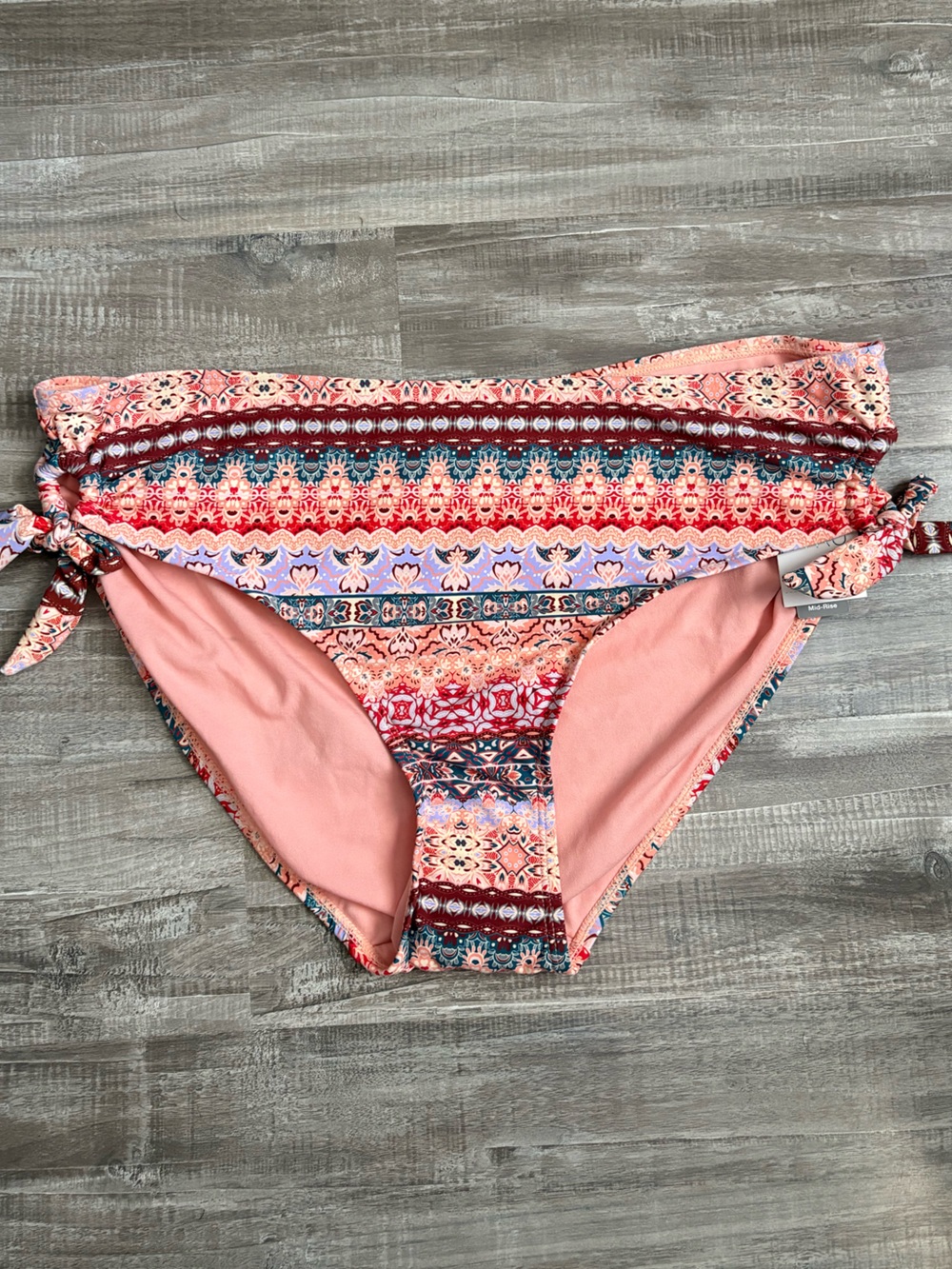 Time and Tru Mid-rise Peach Swim Bottom  Large NEW